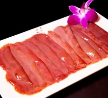 Sliced Pork Kidney with Big Knife