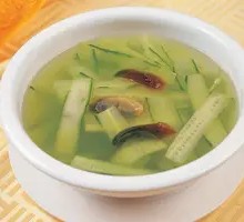 Cucumber and Century Egg Soup