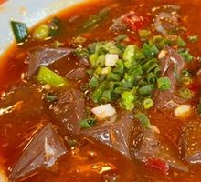 Stir-fried Blood Curd with Leeks