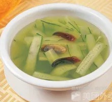 Cucumber and Century Egg Soup