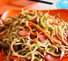 Egg and Ham Fried Noodles