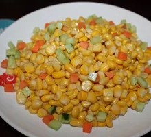 Pepper and Ham Stir-fried Corn