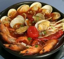 Spicy Pickled Chili Clam and Prawn Rice Noodles