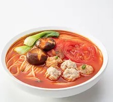 Tomato Meatball Rice Noodles
