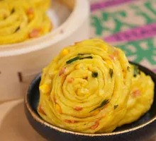 Corn Ham Flower Bun