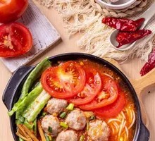 Tomato Meatball with Water Noodles