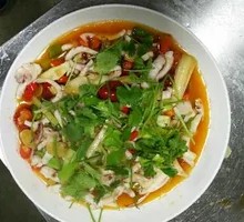 Spicy Sichuan Squid Tendons in Dry Pot