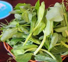 Charcoal-Roasted Pea Shoots
