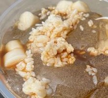 Brown Sugar Ice Jelly with Small Rice Balls