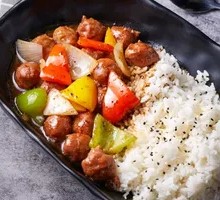 Braised Meatballs Rice Bowl