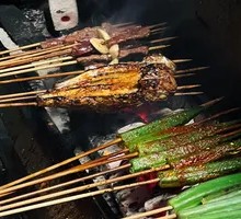 Charcoal-grilled Okra