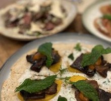 Beef Tongue Yogurt Flatbread