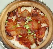 Smoky Charcoal-Cured Pork Congee Rice Bowl