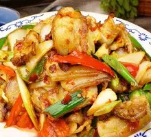 Spicy Pork Fried Rice on Iron Plate