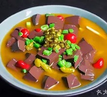 Sichuan-style Duck Blood with Pickled Chili