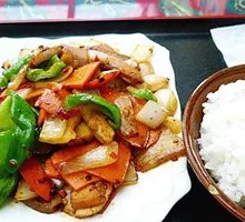 Spicy Pork and Potato Rice Bowl