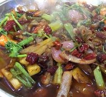 Double Meat Hot Pot with Spare Ribs and Shrimp