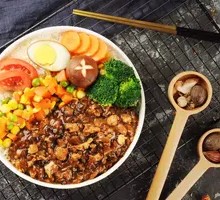 Shiitake Braised Pork Rice