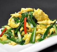 Stir-fried Eggs with Leeks