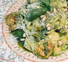 Pesto Shrimp Handmade Flat Pasta
