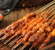 Skewered Lamb on Steel Rod