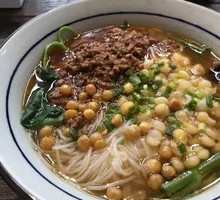 Spicy Broad Noodles with Pea Paste