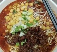 Spicy Broad Noodles with Pea Paste