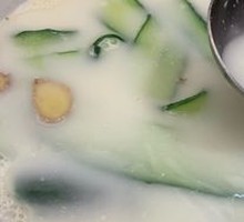Cucumber and Century Egg Soup