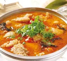 Pickled Pepper Crispy Pork Hot Pot Rice Noodles